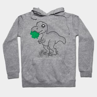 Shamrock dino st patricks day Hoodie